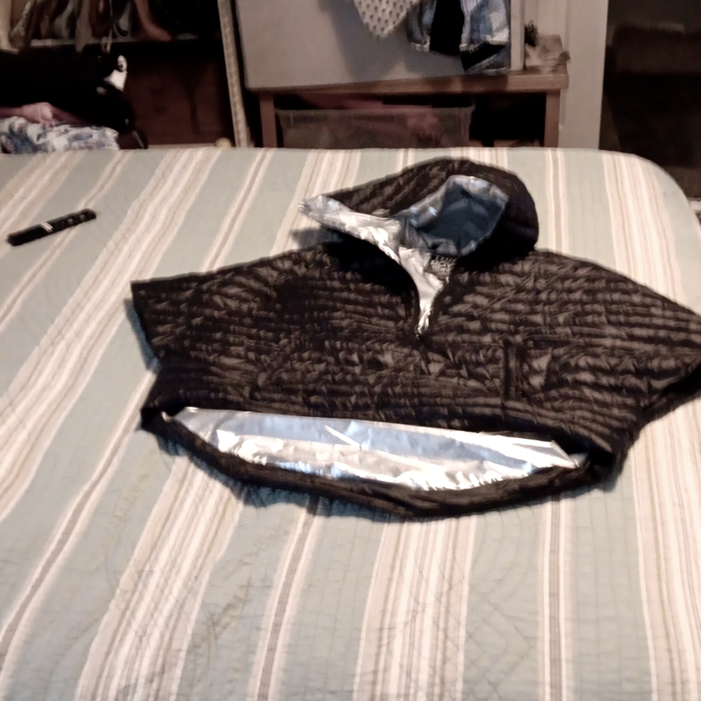 Hoodie by Think Royln ,xs/s ,black and silver